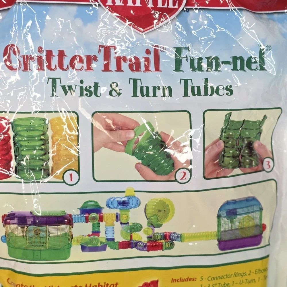 Kaytee Super Pet Crittertrail Fun-Nels Twist & Turn Tube 10cts Hamsters Gerbils